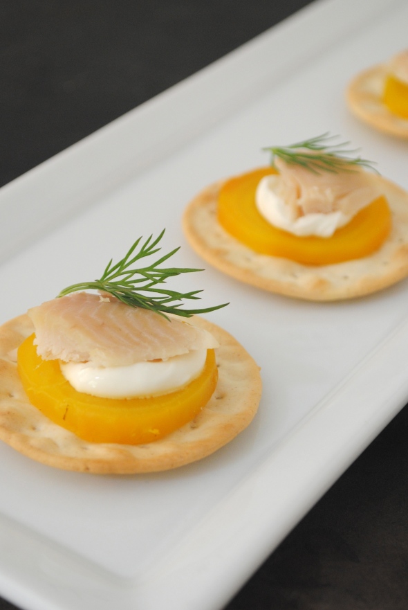 Golden Beets with Smoked Trout & Dill